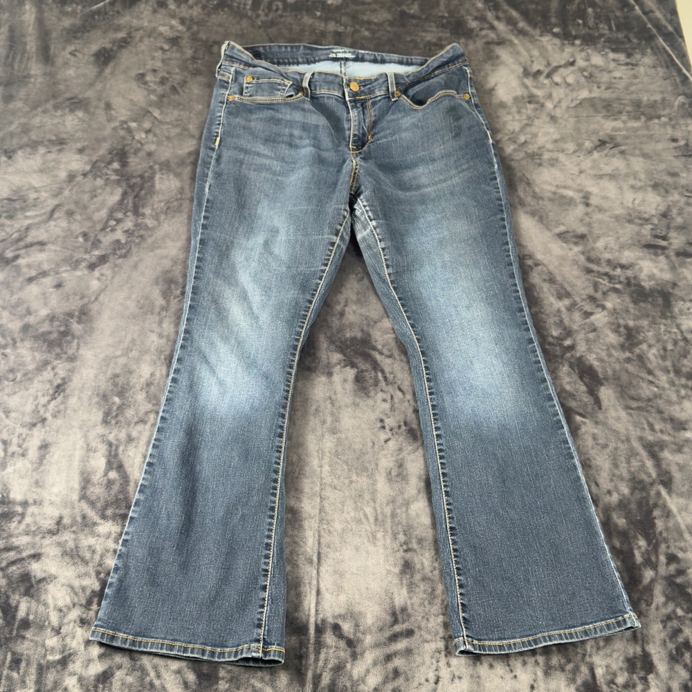 Signature Levi Strauss Bootcut Jeans Womens 14S W32 L30 Blue Medium Wash Stretch